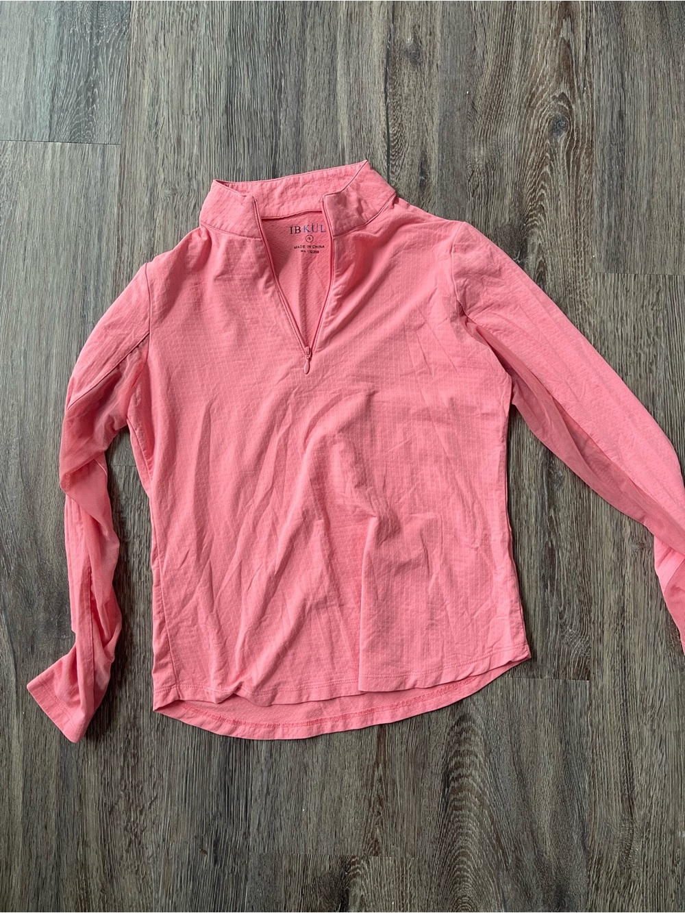 IBKUL | Pink Mesh Side Quarterzip Lightweight Long Sleeve Pickleball Tennis
